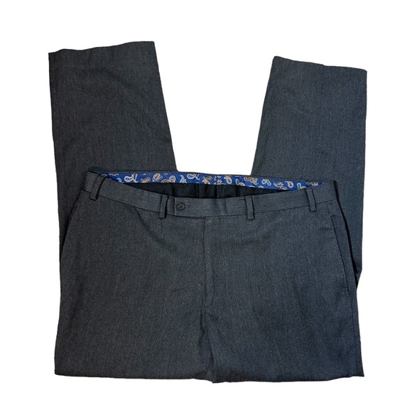 Lauren Ralph Lauren Charcoal Gray Flat Front Classic Fit Men Pants Size 38 X 30 - Picture 1 of 10